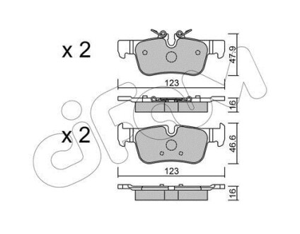 Комплект тормозных колодок - CIFAM 822-1038-0