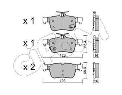 Гальмівні колодки Focus/Kuga/Mondeo 12- - CIFAM 822-1040-0