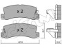 Гальмівні колодки зад. Avensis/Corolla/Camry/Corona/Celica/Carina/RX/ES 87-07 - (04466YZZC6, 0449220010, 0449220051) CIFAM 822-161-1 (фото 1)