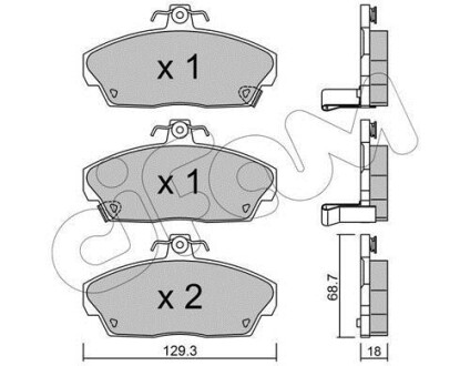 Гальмівні колодки пер. Honda Civic 91-05 (TRW) - CIFAM 822-174-0