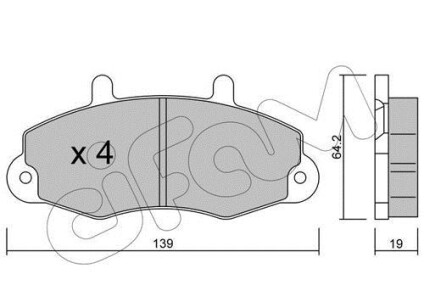 Комплект тормозных колодок, дисковый тормоз - CIFAM 822-194-0