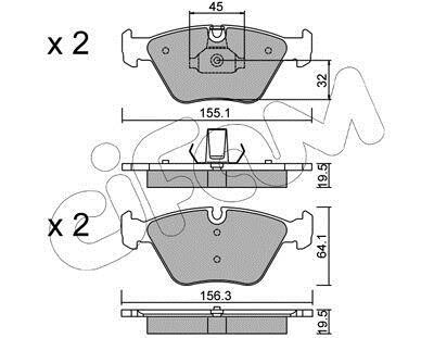 Гальмівні колодки пер. BMW 5 (E39) 95-03 (ATE) - CIFAM 822-207-3