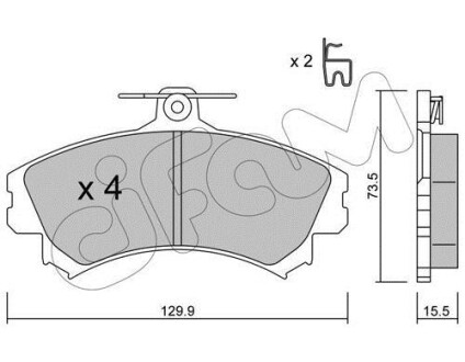 Гальмівні колодки пер. Mitsubishi Colt/Volvo S40/V40 1.1-2.0 i/TD 95- (TRW) - CIFAM 822-216-0