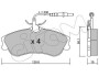 Комплект тормозных колодок, дисковый тормоз - (425154, 425485) CIFAM 822-217-0 (фото 1)