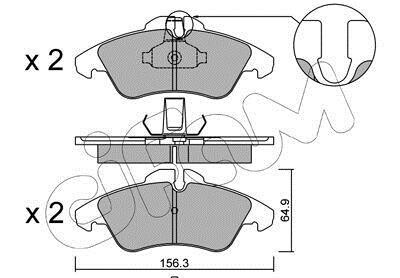 Комплект тормозных колодок, дисковый тормоз - CIFAM 822-256-1