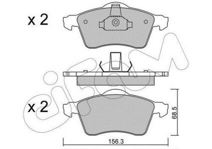 Комплект тормозных колодок, дисковый тормоз - CIFAM 822-263-0