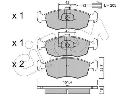 Гальмівні колодки пер. Linea/Strada/Siena/Albea/Palio/Punto 99- - CIFAM 822-274-0