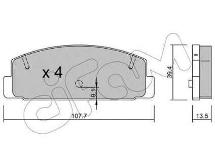 Гальмівні колодки зад. Mazda 323/626 94-04 (akebono) - CIFAM 822-302-1