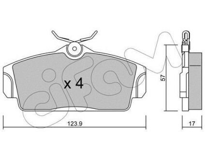 Гальмівні колодки пер. Nissan Almera 00-/Primera 91-02 (TRW) - CIFAM 822-305-0