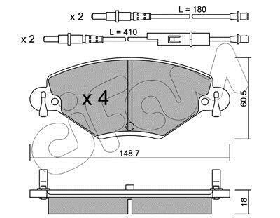 Гальмівні колодки пер. Citroen C5 01- (Bosch) - CIFAM 822-331-0