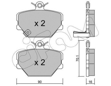 Гальмівні колодки пер. City Coupe/Crossblade/Fortwo (98-14) - CIFAM 822-341-0