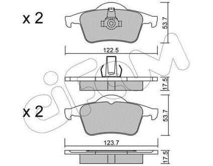 Гальмівні колодки зад. Volvo S60/S80/V70/XC70 95-10 (ATE) - (272399, 2723997, 272944) CIFAM 822-348-0