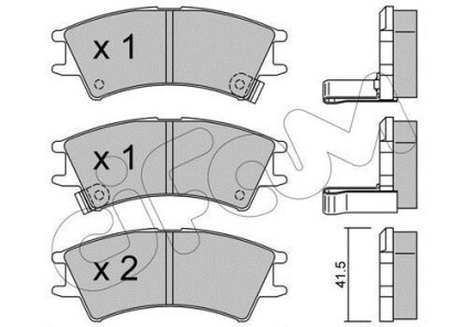 Комплект тормозных колодок, дисковый тормоз - (5810102A00, 5810102A10, 5810105A10) CIFAM 822-361-0