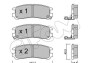 Комплект тормозных колодок, дисковый тормоз - (58302M2A00, MB534653, MB857336) CIFAM 822-398-0 (фото 1)