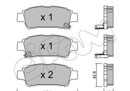 Комплект тормозных колодок, дисковый тормоз - (04466YZZAJ) CIFAM 822-428-0