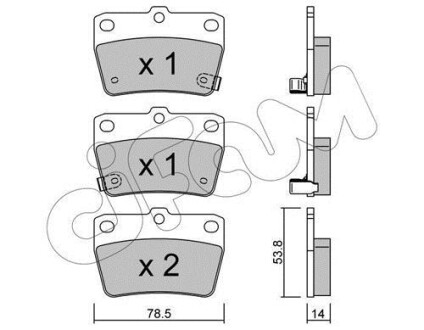 Гальмівні колодки зад. DR5/RAV 4 (01-21) - CIFAM 822-431-0