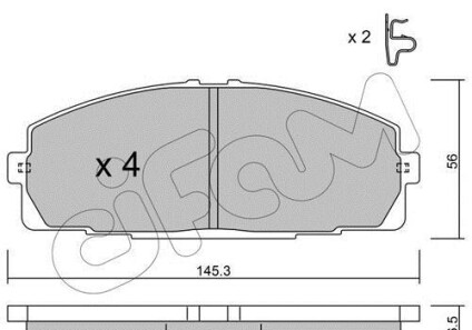 Комплект тормозных колодок, дисковый тормоз - CIFAM 822-434-0