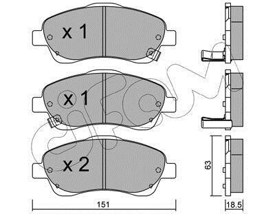 Гальмівні колодки пер. Toyota Avensis 00-08 (bosch) - (0446505270, 0446505280, 0446505130) CIFAM 822-450-0 (фото 1)