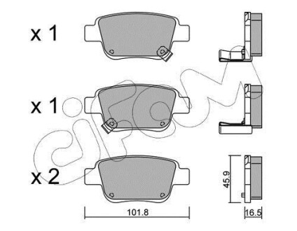 Гальмівні колодки зад. Toyota Avensis 00-08 (Bosch) - CIFAM 822-451-0