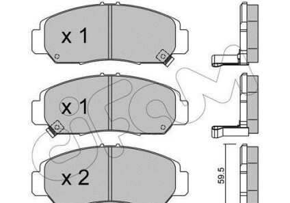 Комплект тормозных колодок, дисковый тормоз - CIFAM 822-462-0