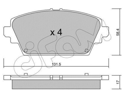 Гальмівні колодки пер. Nissan Primera 02- (TRW) - CIFAM 822-464-0