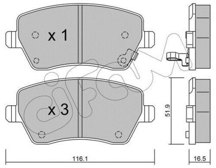 Гальмівні колодки пер. Suzuki Swift 05- (TRW) - CIFAM 822-485-1