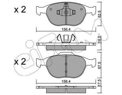 Гальмівні колодки пер. Connect 02- - CIFAM 822-533-0