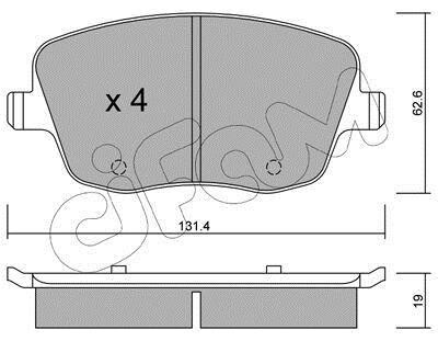 Гальмівні колодки пер. VW Polo 02-/Skoda Fabia 99-14 (TRW) - CIFAM 822-547-0