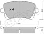 Комплект тормозных колодок, дисковый тормоз - (4B3698451, 4B3698451A, 4E0698451) CIFAM 822-554-2 (фото 1)