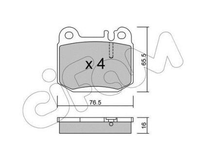 Комплект тормозных колодок, дисковый тормоз - CIFAM 822-564-0