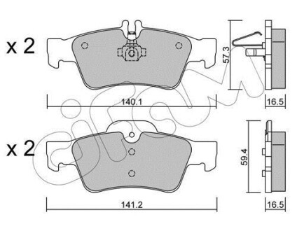 Гальмівні колодки зад. MB E/S-клас (W211/W212/W220/W221) 99- - CIFAM 822-568-0