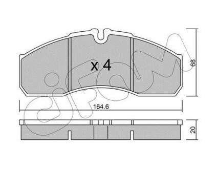 Комплект тормозных колодок, дисковый тормоз - CIFAM 822-578-3