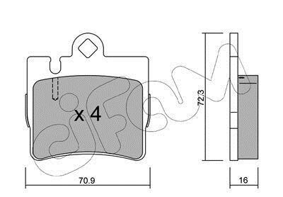 Комплект тормозных колодок, дисковый тормоз - CIFAM 822-597-0