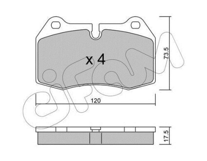 Гальмівні колодки пер. BMW 5(E39)/7(E38) 96-04 (brembo) - (6761249, 34116761249, 34112227863) CIFAM 822-645-0