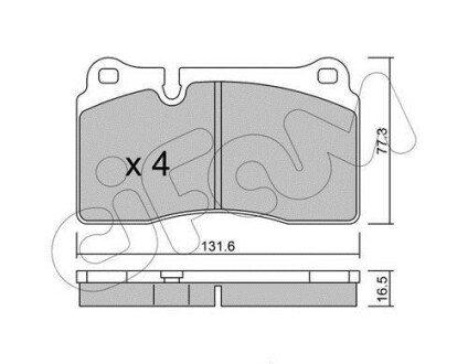 Гальмівні колодки пер. VW Touareg 02- (brembo) - CIFAM 822-659-0