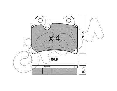 Гальмівні колодки зад. VW Touareg 02-10 (brembo) - CIFAM 822-660-0