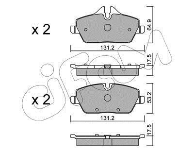 Гальмівні колодки пер. BMW 1 E87/Mini Cooper 1.2-2.0 03-12 - CIFAM 822-664-0