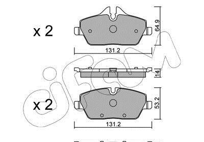 Комплект тормозных колодок - CIFAM 822-664-2