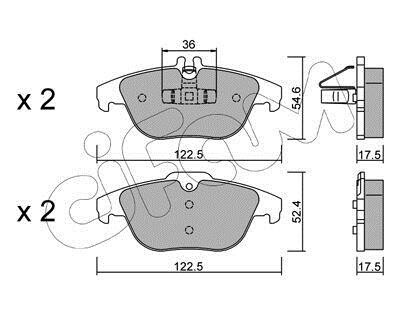 Гальмівні колодки зад. MB W204 1.8-2.3 07- (ATE) - (0054200720, 0054204220, 0054204320) CIFAM 822-666-0