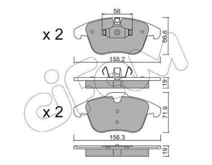 Гальмівні колодки пер. V60/S60/XC70/V70/S80/Discovery/Evoque/Freelander/Galaxy/Mondeo/S-Max 06- - CIFAM 822-675-4