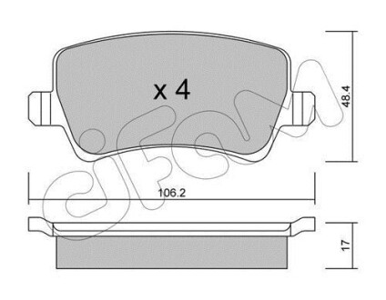 Гальмівні колодки зад. Ford Galaxy/S-Max 06-15 (TRW) - (31445796, 30794554, 31408670) CIFAM 822-676-0