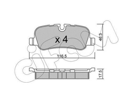 Гальмівні колодки discovery/range rover III/sport 2.7 - 5.002- - (lr015519, lr032060, lr032377) CIFAM 822-694-0