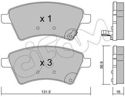 Гальмівні колодки пер. Suzuki SX4 04> - CIFAM 822-702-0