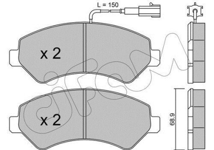 Комплект тормозных колодок - CIFAM 822-709-1