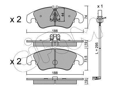 Гальмівні колодки пер.Audi A4 /A5 /Q5 2.7-4.2 07-18 - CIFAM 822-775-0K