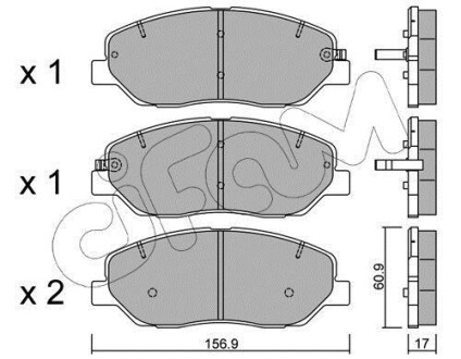 Гальмівні колодки пер. Hyundai Santa FE 06- (mando) - CIFAM 822-787-0