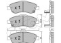 Комплект тормозных колодок, дисковый тормоз - (45022SWWG01, 45022SWWG02, 45022SWWG00) CIFAM 822-789-0 (фото 1)