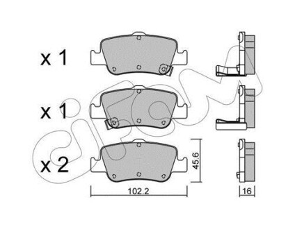 Гальмівні колодки зад. Toyota Auris 07-12/Corolla 13- (bosch) - CIFAM 822-796-0