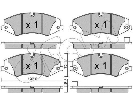 Комплект тормозных колодок, дисковый тормоз - (lr015578, lr016962, lr021253) CIFAM 822-836-6