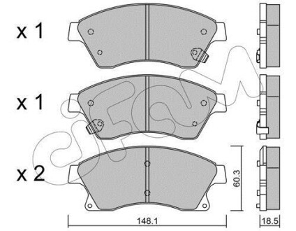 Гальмівні колодки пер. Aveo 11-/Astra J 09- (Bosch) - CIFAM 822-838-0